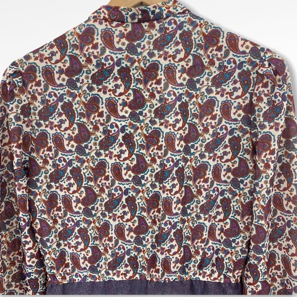 VTG Paul Alfred Paisley Tie Neck Secretary Dress - Picture 5 of 10